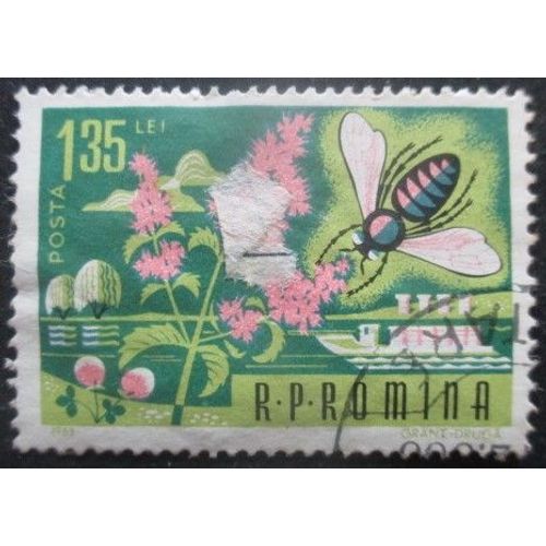 Roumanie N°1950 Abeille Oblitéré