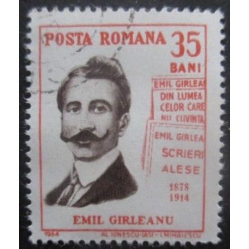 Roumanie N°2020 Ecrivain Emil Girleanu Oblitéré