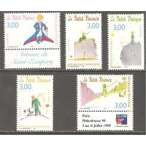 Exposition Philatélique Internationale "Philexfrance99" : "Le Petit Prince" D' Antoine De Saint Exupéry Série Complète Année 1998 N° 3175 3176 3177 3178 3179 Yvert Et Tellier Luxe