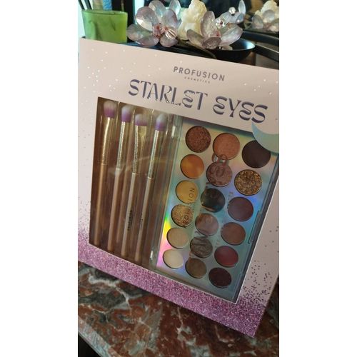 Coffret Palette Maquillage Yeux + Pinceaux Blanc