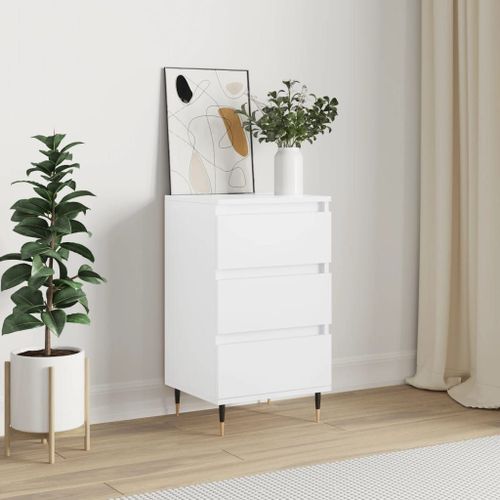 Vidaxl Buffet Blanc 40x35x70 Cm Bois D’Ingénierie
