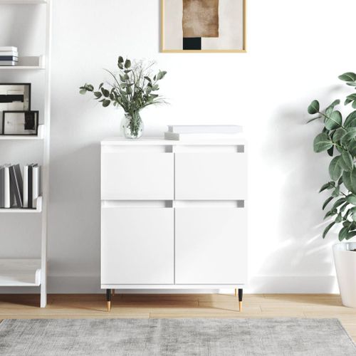 Vidaxl Buffet Blanc 60x35x70 Cm Bois D'ingénierie