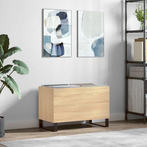 Vidaxl Armoire À Disques Chêne Sonoma 74,5x38x48 Cm Bois D'ingénierie