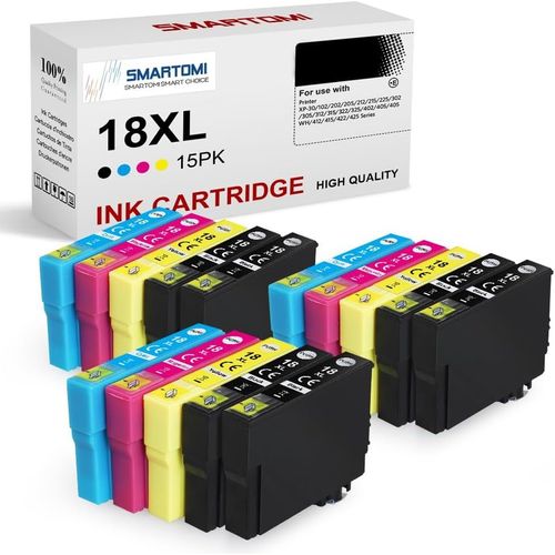 18Xl Cartouche D'Encre Compatible Pour Epson 18Xl Pour Epson Expression Home Xp-322 Xp-215 Xp-205 Xp-225 Xp-305 Xp-325 Xp-422 Xp-405 Xp-415 Xp-425 Xp-315 Xp-312 Xp-425 Series(15 Pa[DYJ071900]