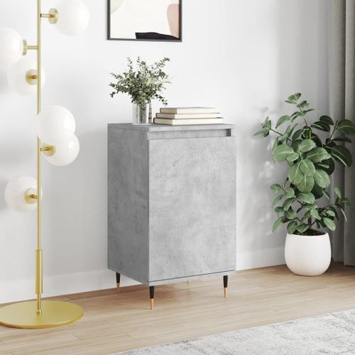 Vidaxl Buffet Gris Béton 40x35x70 Cm Bois D'ingénierie