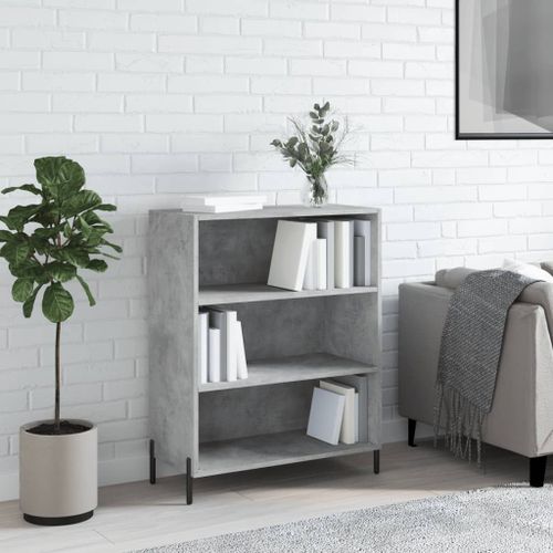 Vidaxl Armoire À Étagères Gris Béton 69,5x32,5x90 Cm Bois D'ingénierie