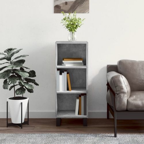 Vidaxl Buffet Gris Béton 34,5x32,5x90 Cm Bois D'ingénierie
