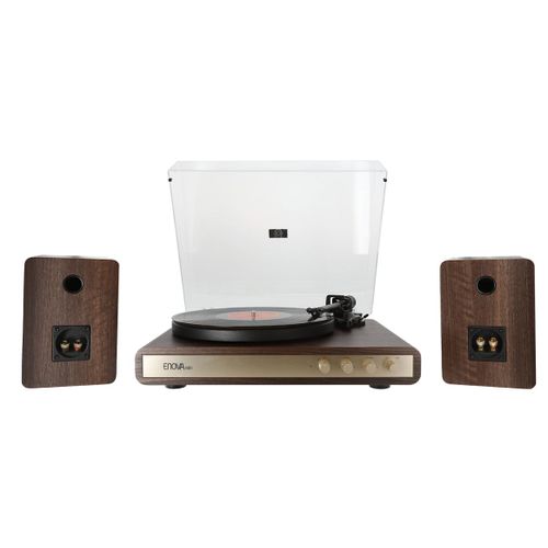 Enova hifi VELA VP2 Platine Vintage Hifi + Enceintes - Finition Bois Foncé
