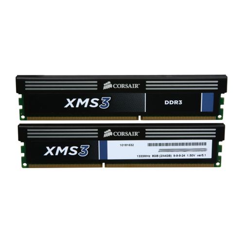 2 barrettes RAM 8GB DDr3 Corsair CMZ8GX3M2A1600C9