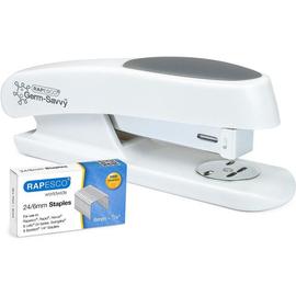 Agrafeuse - Avec Agrafes 24/6mm - Blanc - Bureau - Inclus 1000 Agrafes - Rapesco