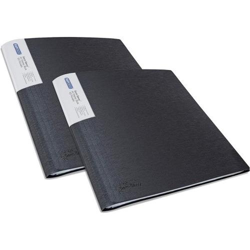 Porte-Vues - 200 Vues - 100 Pochettes - A4 - Noir - Lot De 2 - Rapesco