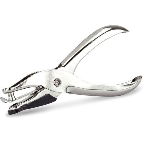 Perforateur - 1 Trou - Pince Métal - Perfore 10 Feuilles - Argent - Rapesco