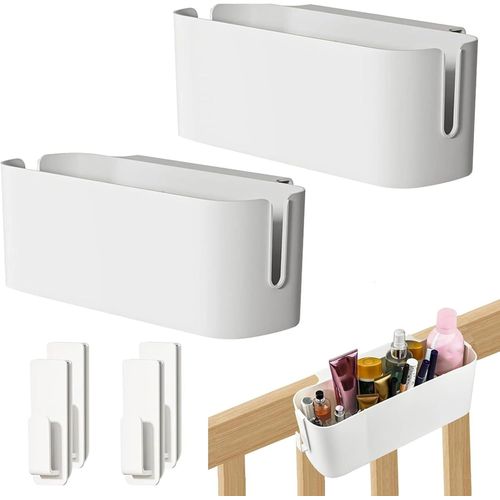 Lot De 2 Organiseurs De Lit À Suspendre - Panier De Rangement - Sac De Rangement - Pour Lit De Bébé - Pour Téléphone Portable, Écouteurs, Livres, Jouets