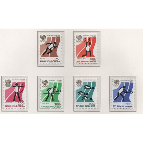 Indonésie Timbres Jeux Olympiques De Seoul 1988