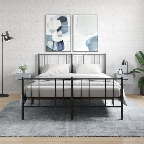 Vidaxl Tables De Chevet Murales 2 Pcs Gris Béton 35x35x20 Cm