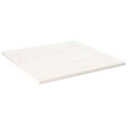Vidaxl Dessus De Table Blanc 80x80x2,5 Cm Bois De Pin Massif
