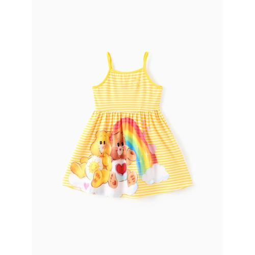 Care Bear Bébé,Tout-Petit Fille Naia 1pc Robe Camisole Rayée Colorée Ou Imprimée Intégralement