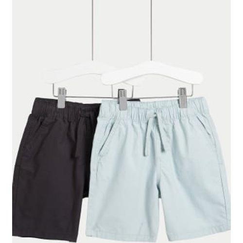 Lot De 2 Shorts Indéchirables 100 % Coton (Du 2 Au 8 Ans) - Multicolore