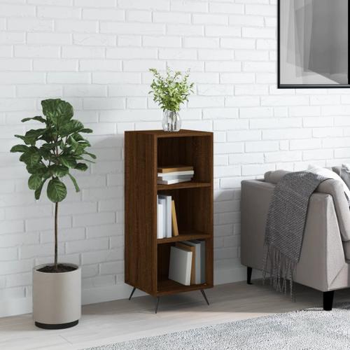 Vidaxl Armoire À Étagères Chêne Marron 34,5x32,5x90 Cm Bois Ingénierie