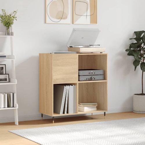 Vidaxl Armoire À Disques Chêne Sonoma 84,5x38x89 Cm Bois D'ingénierie