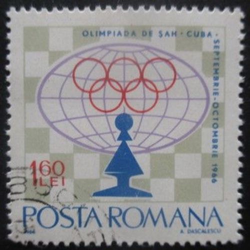Roumanie N°2197 Echecs Oblitéré