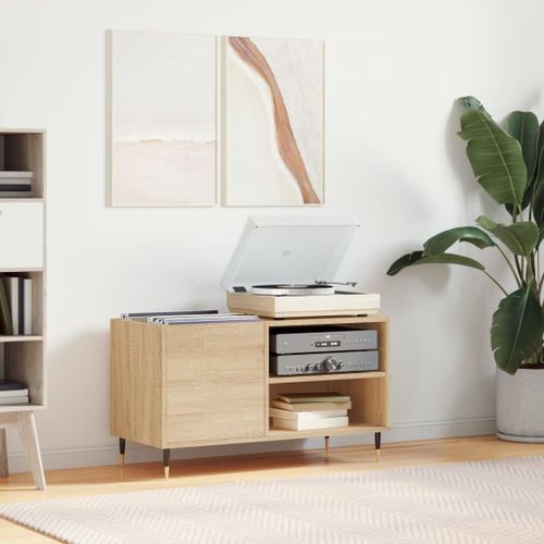 Vidaxl Armoire À Disques Chêne Sonoma 85x38x48 Cm Bois D'ingénierie