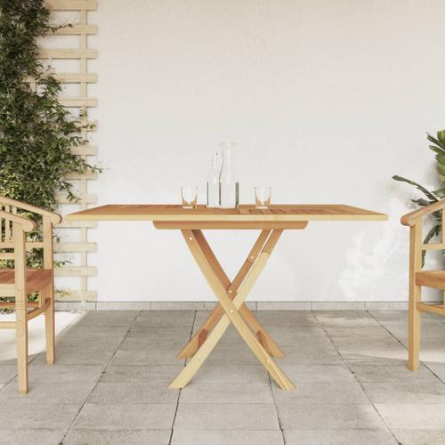 Vidaxl Table Pliable De Jardin 120x120x75 Cm Bois Massif De Teck