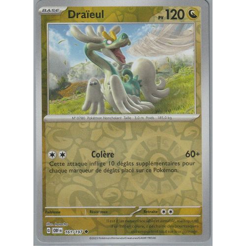 Carte Pokémon - Draïeul - 161/197 - Reverse - Ev3 Flammes Obsidiennes