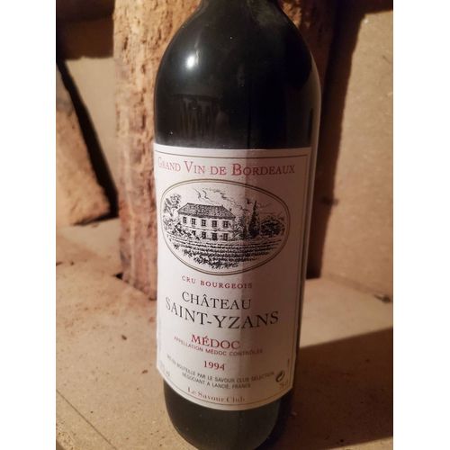 Bouteille Château Saint Yzans 1994 Médoc Cru Bourgeois Bordeaux Vin Conservée En Cave De Terre Battue