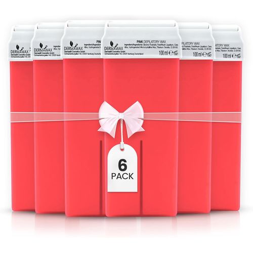 6 X 100 Ml Pink Tio2 Roll-On Cire Refill Set Épilation Douce Pour Peaux Sensibles,Idéal Pour Les Jambes,Les Bras,Les Aisselles Et Le Dos(Q890)