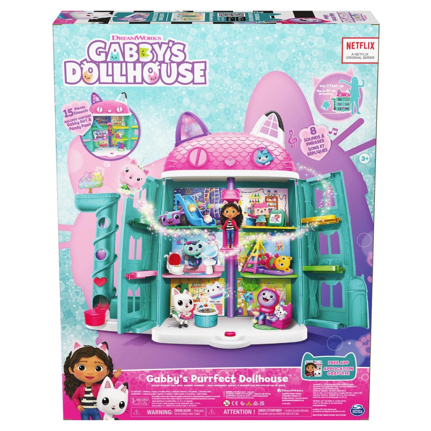 Figurine et accessoires pour maison de poupée gabby's dollhouse
