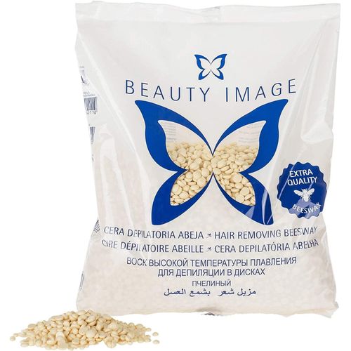 Perles De Cire Dépilatoire Professionnelle À La Cire D'abeille Et Au Dioxyde De Titane - Cire Chaude Pour Une Épilation Indolore - Sans Bandes. Cire Espagnole Élastique - Blanche [1 Kg](Q1464)