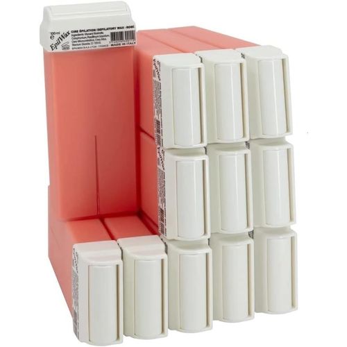 Roll On Cire Epilation À La Rose - Jambes,Aisselles,Corps - Facile À Étaler Et À Retirer - Lot De 12 Recharges/Cartouches - 100 Ml(Q136)
