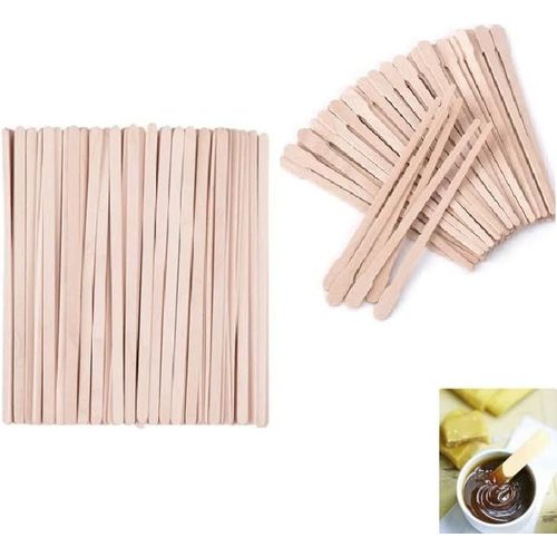 Bâtons De Cire Baton Epilatoire Jetable,Spatules Épilation En Bois,Spatules À Cires,Bâton Epilation Cire,Bâtonnets En Bois,Spatule Cire Chaude 2 Tailles 88mm&114mm(Q427)