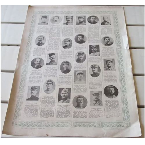 Tableau D'honneur De La Grande Guerre De L'illustration Planches 345 À 348 Parues Le 27/01/1917 En Supplément Au N°3856 - Feuille Double 30x41cm Imprimée Sur Les 4 Faces Avec Petites Photographies
