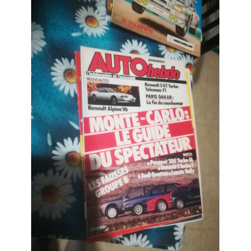 Auto Hebdo 455 De 1985 Toleman Tg185,Lancia Rally 037,Peugeot 205 T16,Renault 5 Turbo 2,Audi Quattro,Dakar,Morin