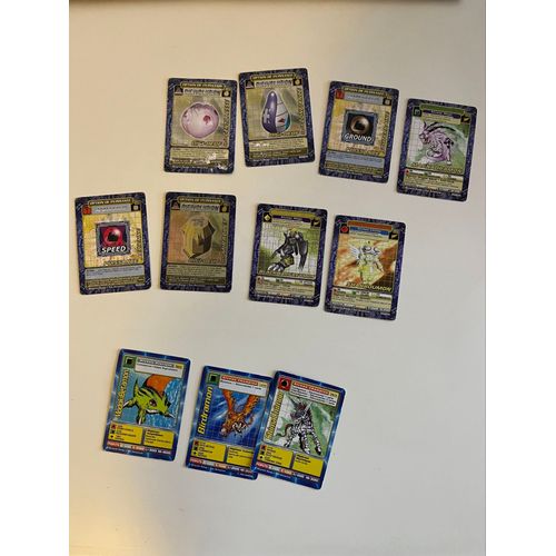 Lot 11 Cartes Digimon Dont 1 Hologramme 