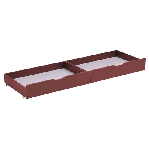Lot De 2 Tiroirs De Rangement Terracotta Pour Lit