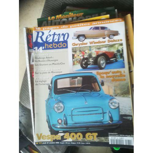 Retro Hebdo 82 De 1998 Vespa 400 Gt,Chrysler Windsor Deluxe