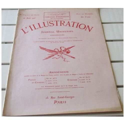 L'illustration N°3834 Du 26/8/1916 - Les Alliés À Salonique - Nos Aviateurs - Un Artiste Combattant : Mathurin Méheut - Nouvelles Des Fronts De Guerre - Etc...