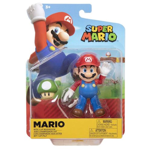 Figurine Mario Avec Un Champignon 1 Up - Super Mario - Nintendo - Jakks Pacific 