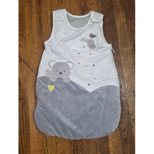Gigoteuse Gris Et Blanc À Pois Mots D'enfants Taille 0/6 Mois