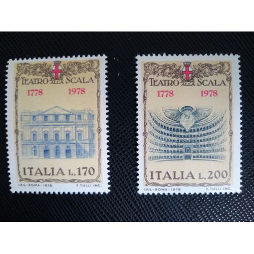 Timbre Italie Yt 1330 / 1331 Séries : Opéra La Scala 1978 ( 040109 )