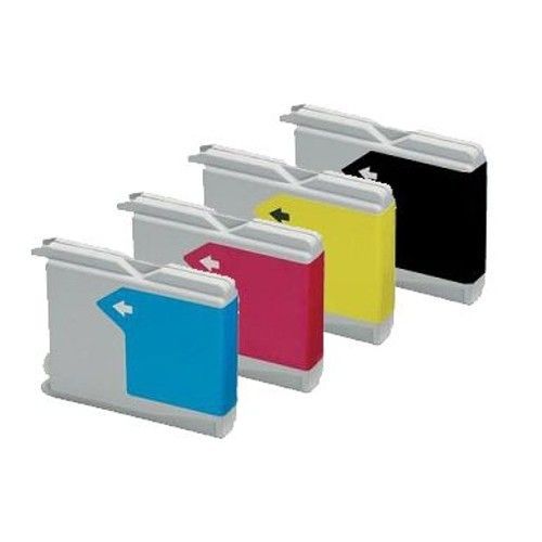 Bureaudeals - Premium Pack de 4 cartouches d'encre Compatibles Brother Noir et couleurs LC-970 / LC-1000 Haute Capacité Haute Qualité d'impression pour DCP-750CW, DCP-750DN, DCP-770CW