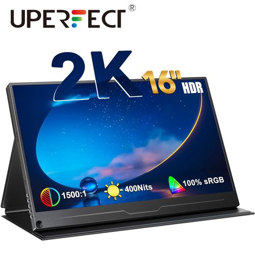 UPERFECT Moniteur portable 16" 2K QHD USB C Affichage 2560*1600 Deuxième écran