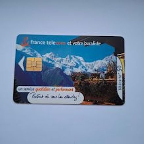 F1097 Phonecote France Télécarte Buraliste B Montagne Puce So3 T2g 50 Unités 03/01 2001 Petit Tirage 500 000 Exp