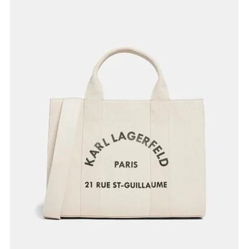 Karl Lagerfeld - Sac cabas shopper Square Medium en coton recyclé - Beige