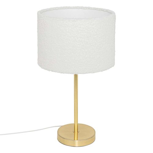 Lampe Droite En Bouclette - H. 49 Cm - Or