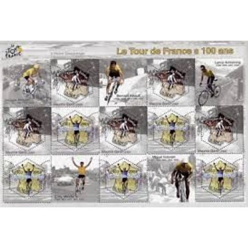 Sport : Cyclisme : Centenaire Du Tour De France Bloc Feuillet 59 Année 2003 N° 3582 3583 Yvert Et Tellier Luxe