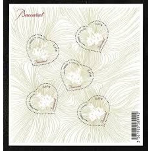 Saint Valentin : Coeurs Baccarat Bloc Feuillet 134 Année 2014 N° 4832 Yvert Et Tellier Luxe